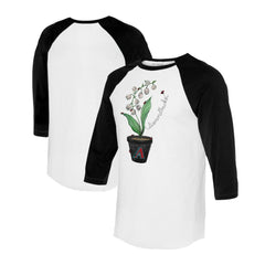 Arizona Diamondbacks Tiny Turnip Unisex Lilies & Ladybugs 3/4-Sleeve Raglan T-Shirt - White/Black - MLB Online