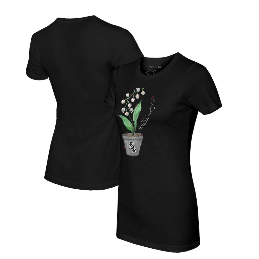 Chicago White Sox Tiny Turnip Women's Lilies & Ladybugs T-Shirt - Black - MLB Online