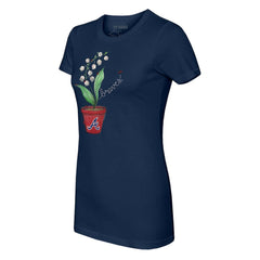 Atlanta Braves Tiny Turnip Women's Lilies & Ladybugs T-Shirt - Navy - MLB Sale
