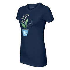 Tampa Bay Rays Tiny Turnip Women's Lilies & Ladybugs T-Shirt - Navy - MLB Sale