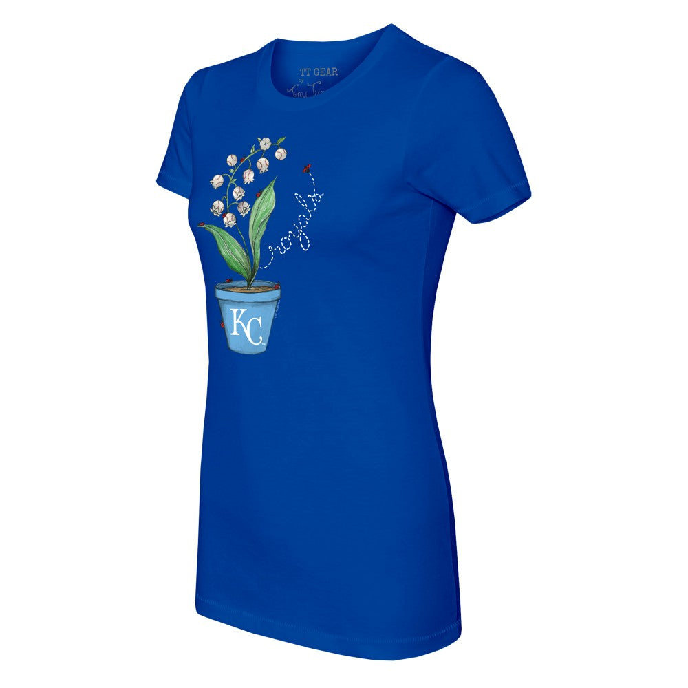 Kansas City Royals Tiny Turnip Women's Lilies & Ladybugs T-Shirt - Royal - MLB Discount