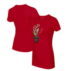 Cincinnati Reds Tiny Turnip Women's Lilies & Ladybugs T-Shirt - Red - MLB on Sale