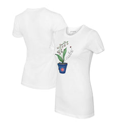 Chicago Cubs Tiny Turnip Women's Lilies & Ladybugs T-Shirt - White - MLB Sale