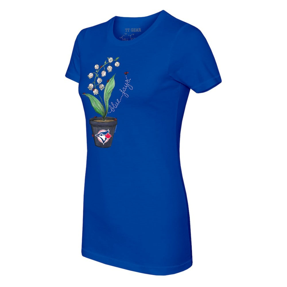 Toronto Blue Jays Tiny Turnip Women's Lilies & Ladybugs T-Shirt - Royal - MLB Discount