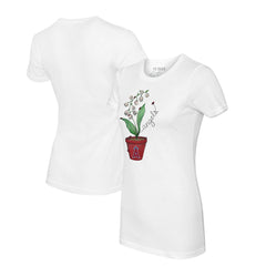 Los Angeles Angels Tiny Turnip Women's Lilies & Ladybugs T-Shirt - White - MLB Lifestyle