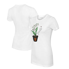 San Francisco Giants Tiny Turnip Women's Lilies & Ladybugs T-Shirt - White - MLB Lifestyle