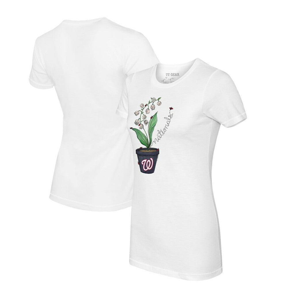 Washington Nationals Tiny Turnip Women's Lilies & Ladybugs T-Shirt - White - MLB Online
