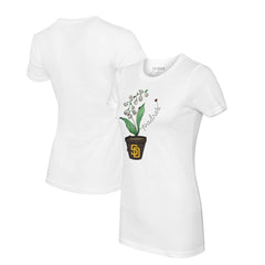 San Diego Padres Tiny Turnip Women's Lilies & Ladybugs T-Shirt - White - MLB Online