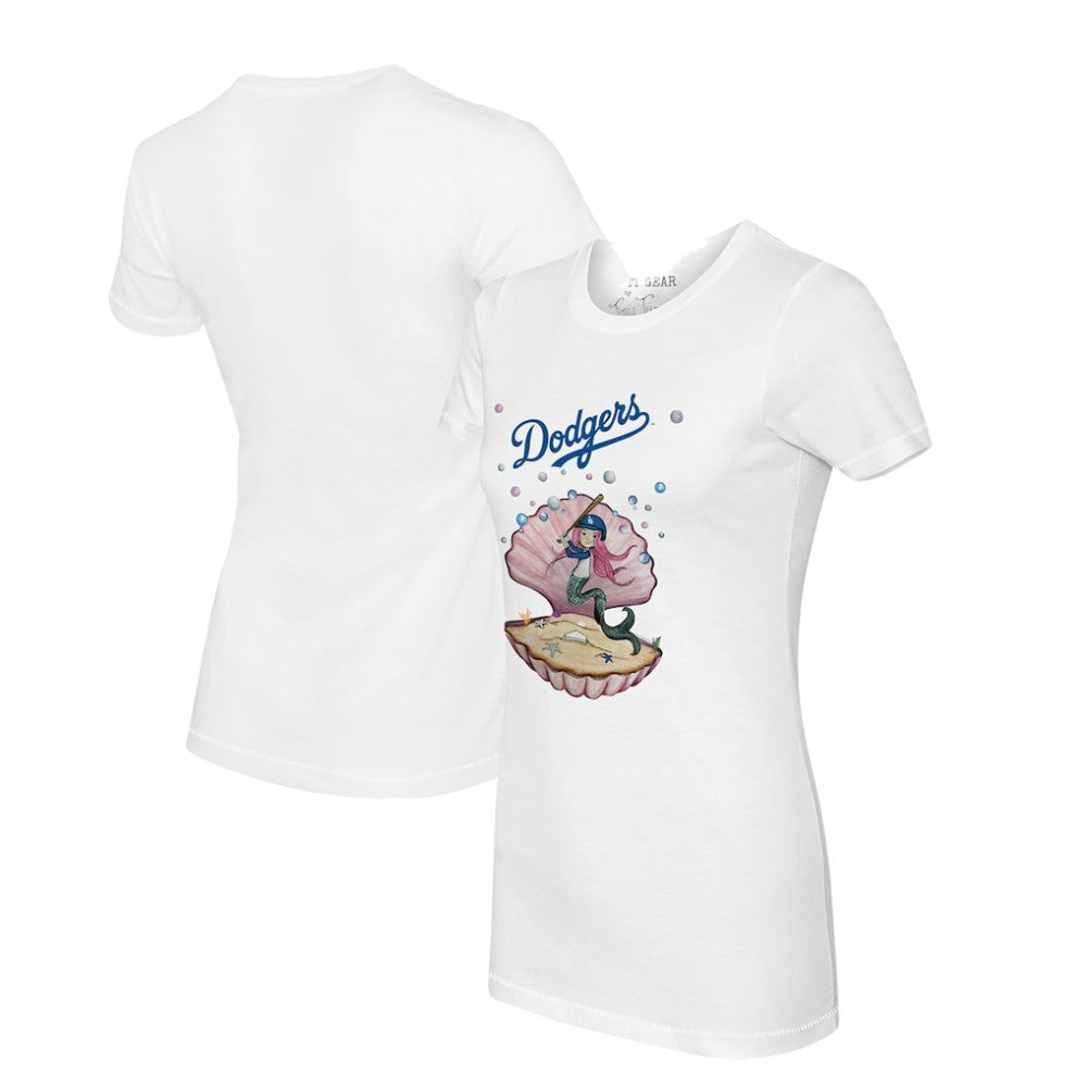 Los Angeles Dodgers Tiny Turnip Women's Mermaid T-Shirt - White - MLB Sale