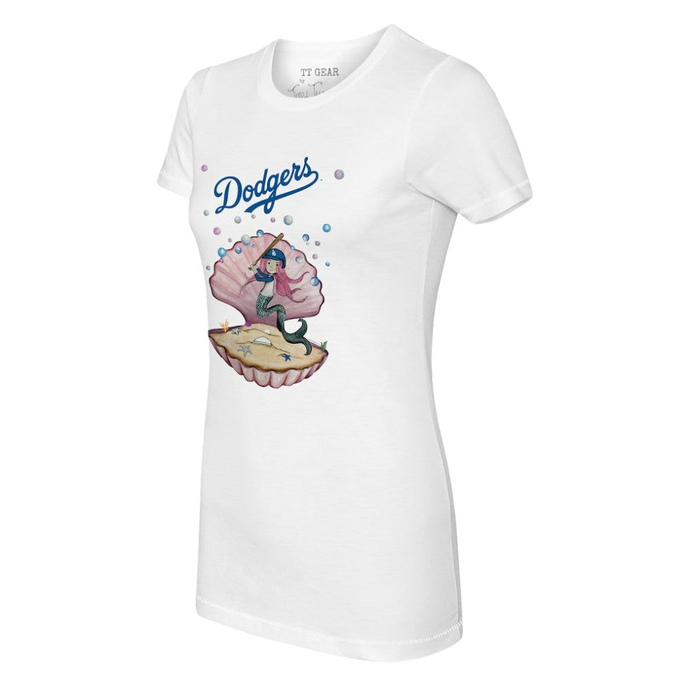 Los Angeles Dodgers Tiny Turnip Women's Mermaid T-Shirt - White - MLB Sale