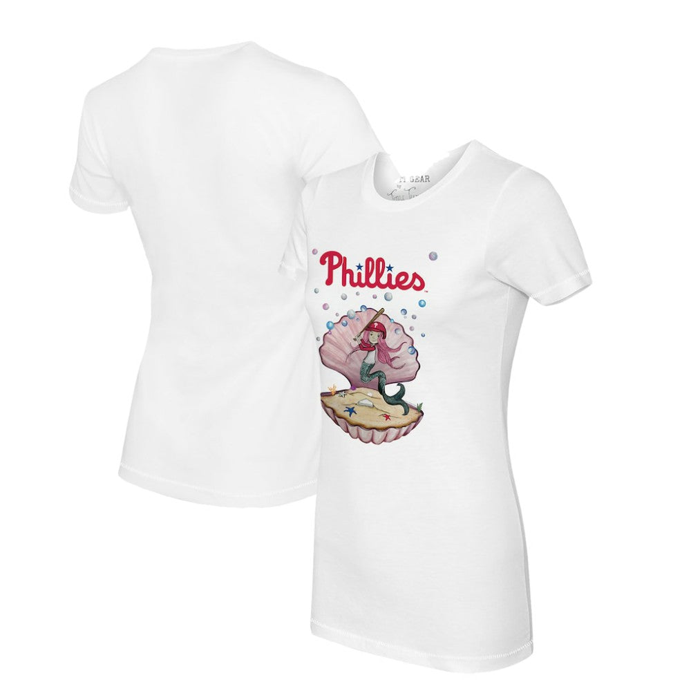 Philadelphia Phillies Tiny Turnip Women's Mermaid T-Shirt - White - MLB Discount