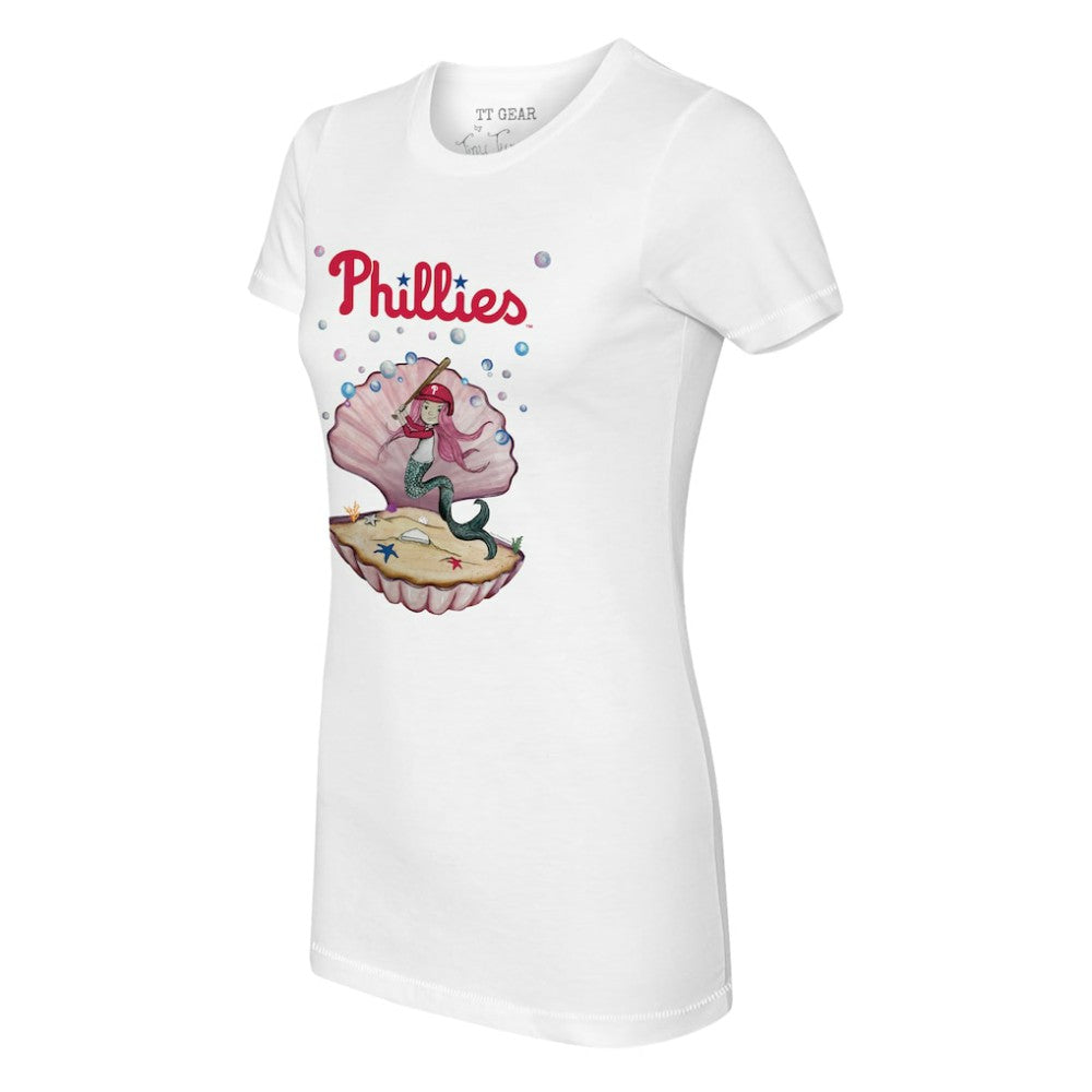 Philadelphia Phillies Tiny Turnip Women's Mermaid T-Shirt - White - MLB Discount