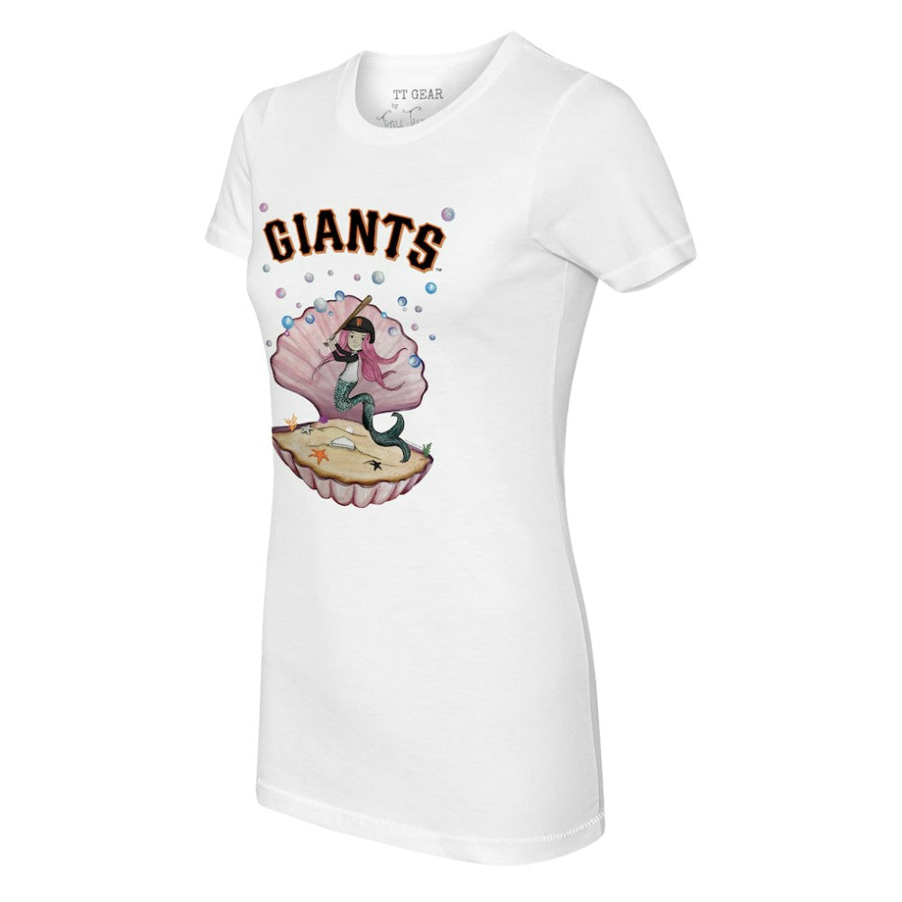 San Francisco Giants Tiny Turnip Women's Mermaid T-Shirt - White - MLB Online