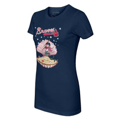 Atlanta Braves Tiny Turnip Women's Mermaid T-Shirt - Navy - MLB Discount