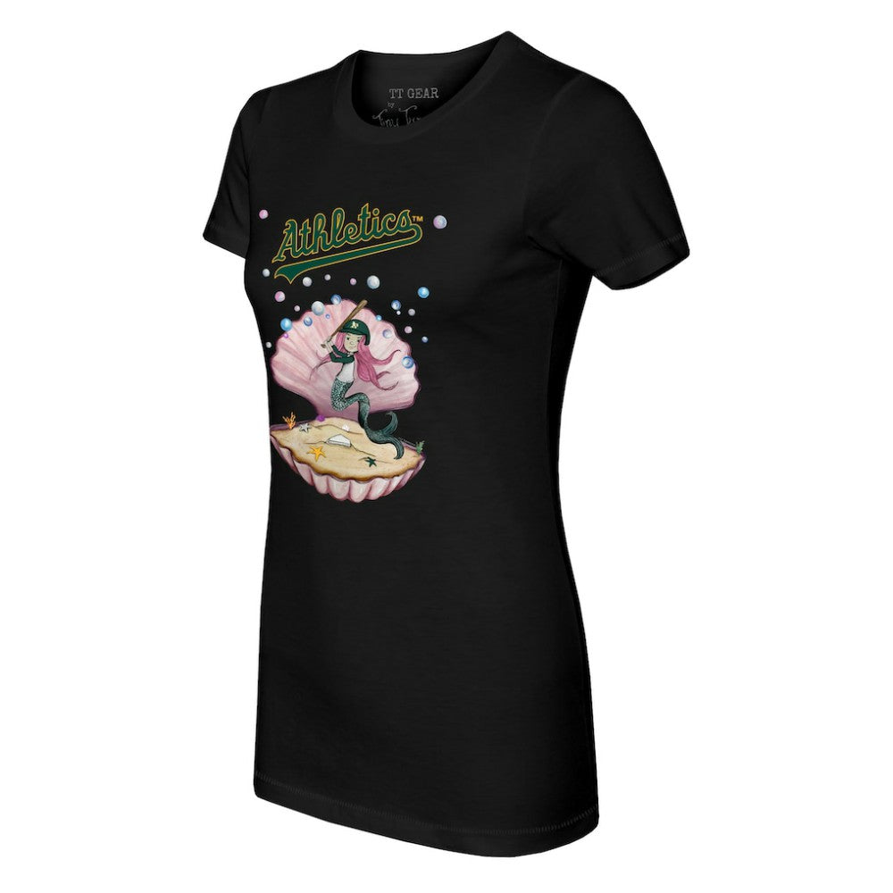 Athletics Tiny Turnip Women's Mermaid T-Shirt - Black - MLB Sale
