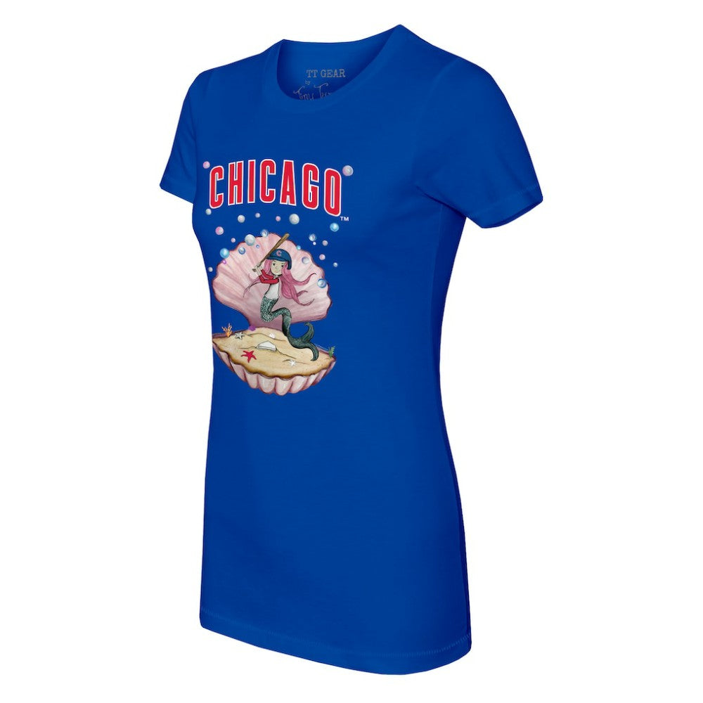 Chicago Cubs Tiny Turnip Women's Mermaid T-Shirt - Royal - MLB Discount