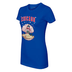 Chicago Cubs Tiny Turnip Women's Mermaid T-Shirt - Royal - MLB Discount