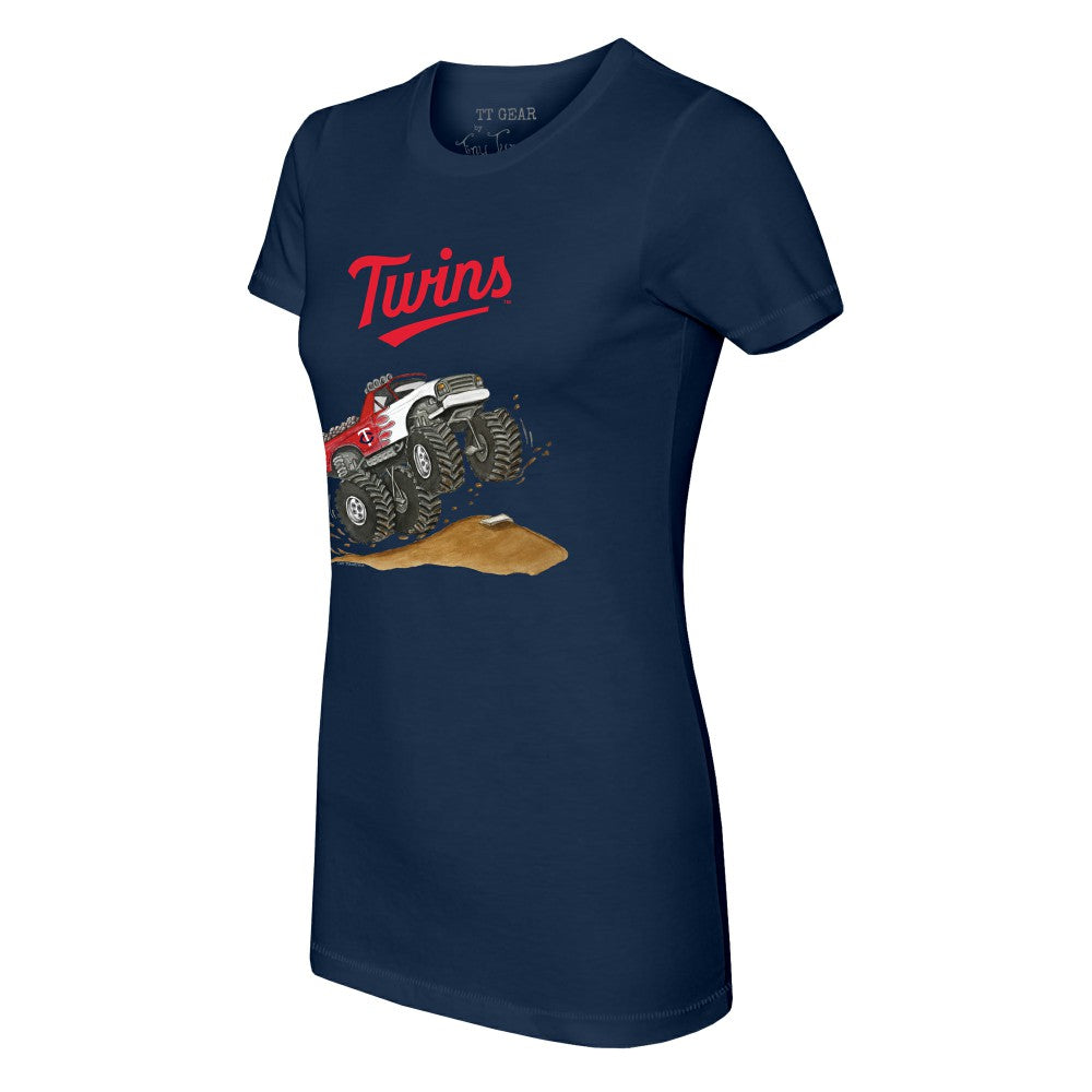 Minnesota Twins Tiny Turnip Women's Monster Truck T-Shirt - Navy - MLB Lifestyle