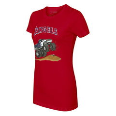 Los Angeles Angels Tiny Turnip Women's Monster Truck T-Shirt - Red - MLB Online