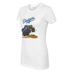 Los Angeles Dodgers Tiny Turnip Women's Monster Truck T-Shirt - White - MLB Sale