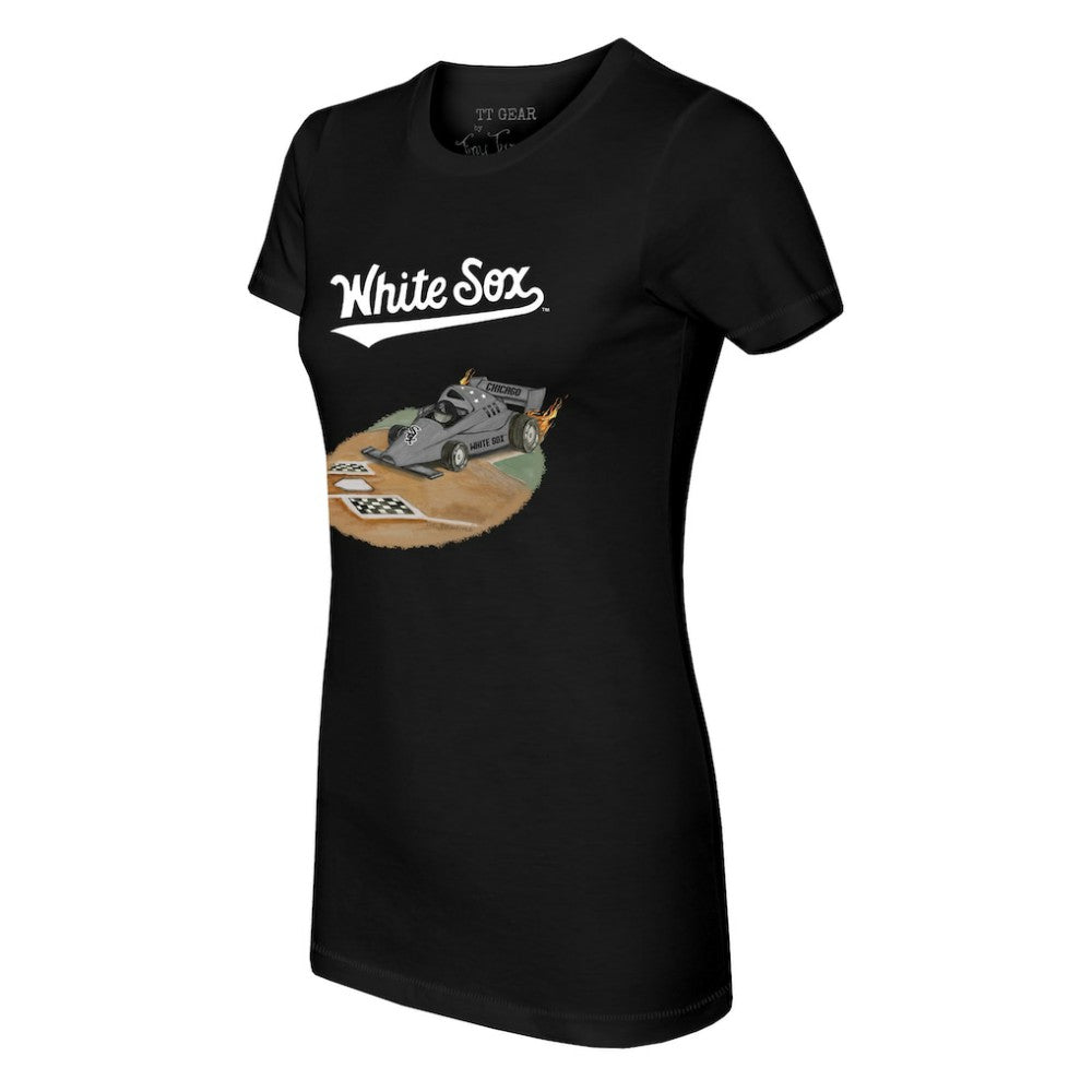 Chicago White Sox Tiny Turnip Women's Race Car T-Shirt - Black - MLB Online