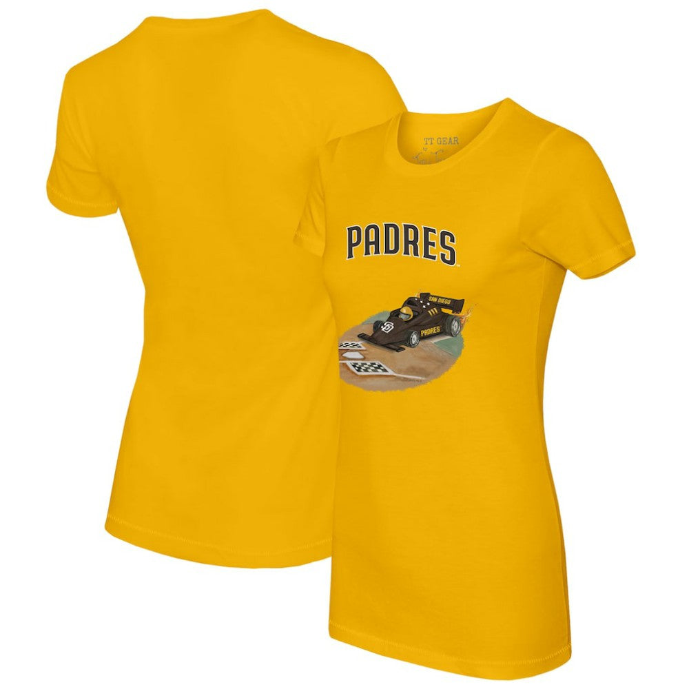 San Diego Padres Tiny Turnip Women's Race Car T-Shirt - Gold - MLB Online