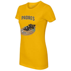 San Diego Padres Tiny Turnip Women's Race Car T-Shirt - Gold - MLB Online