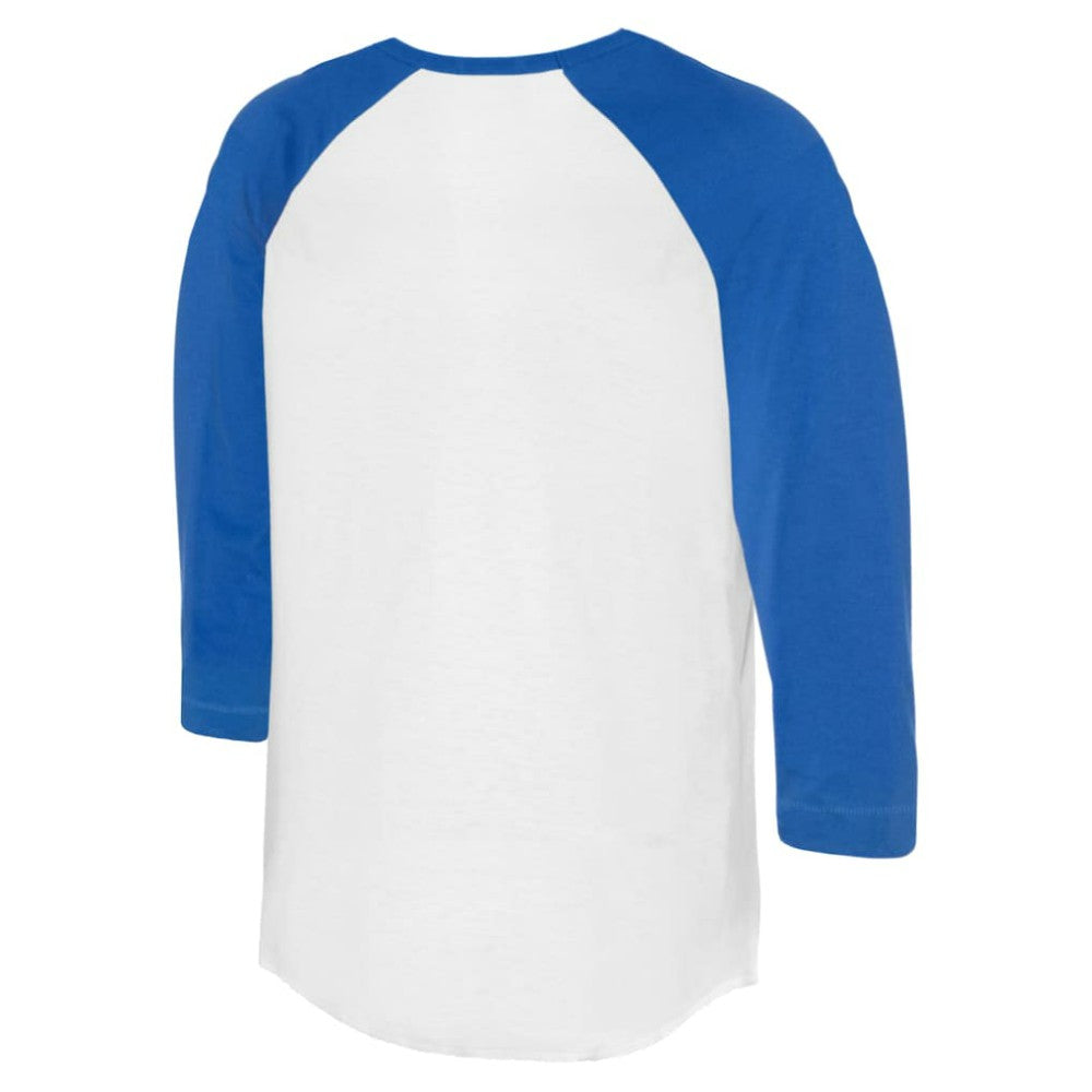Chicago Cubs Tiny Turnip Unisex Triceratops 3/4-Sleeve Raglan T-Shirt - White/Royal - MLB Discount