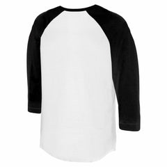 Athletics Tiny Turnip Unisex Triceratops 3/4-Sleeve Raglan T-Shirt - White/Black - MLB Sale