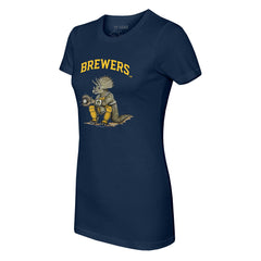 Milwaukee Brewers Tiny Turnip Women's Triceratops T-Shirt - Navy - MLB Online