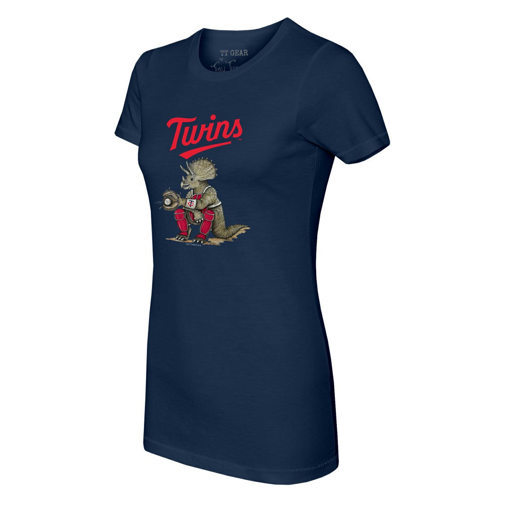 Minnesota Twins Tiny Turnip Women's Triceratops T-Shirt - Navy - MLB on Sale