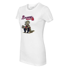 Atlanta Braves Tiny Turnip Women's Triceratops T-Shirt - White - MLB Sale