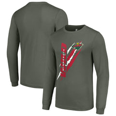 Minnesota Wild Starter Color Scratch Long-Sleeve T-Shirt - Green - NHL 201074615