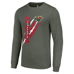 Minnesota Wild Starter Color Scratch Long-Sleeve T-Shirt - Green - NHL 201074615