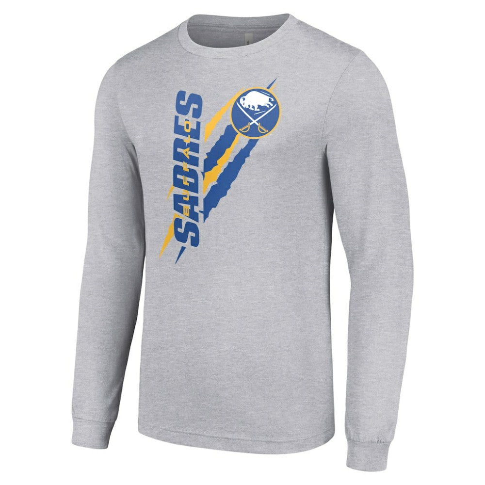 Buffalo Sabres Starter Color Scratch Long-Sleeve T-Shirt - Heather Gray - NHL 201074618