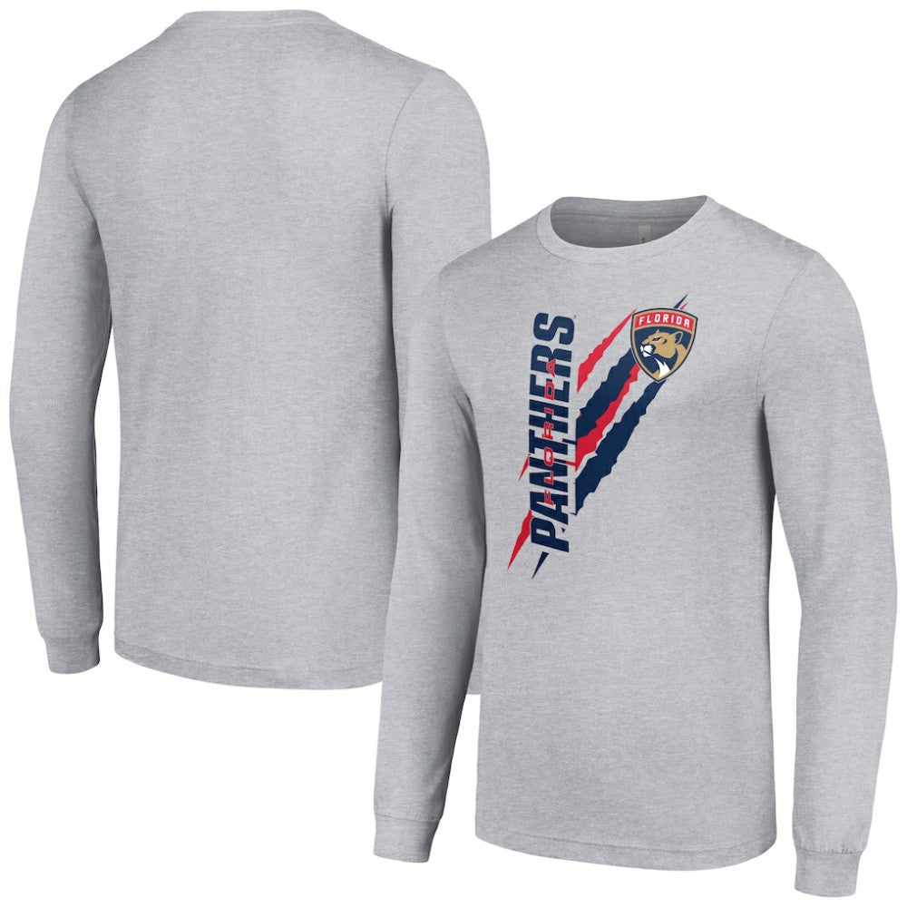 Florida Panthers Starter Color Scratch Long-Sleeve T-Shirt - Heather Gray - NHL 201074628