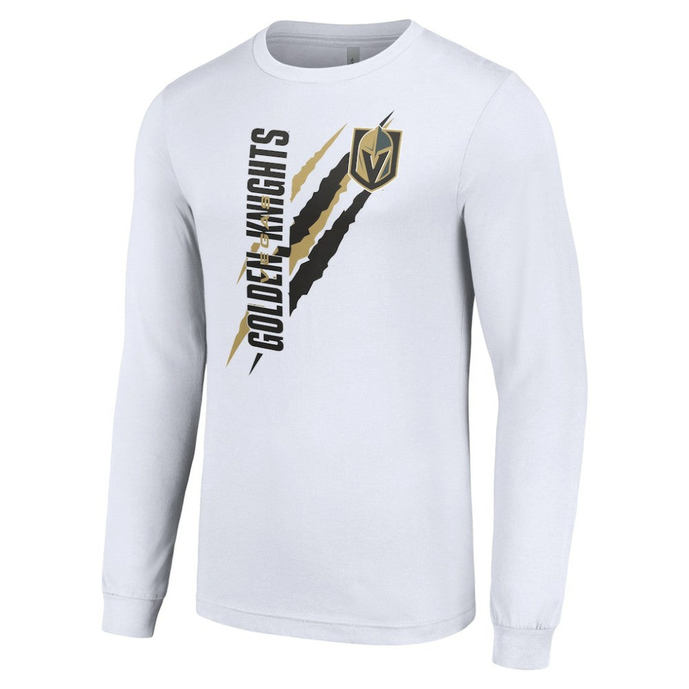 Vegas Golden Knights Starter Color Scratch Long-Sleeve T-Shirt - White - NHL 201074650