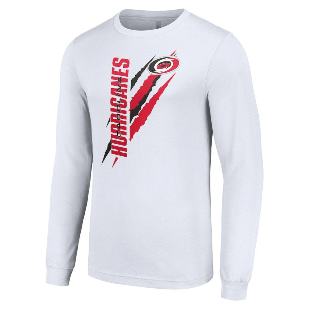 Carolina Hurricanes Starter Color Scratch Long-Sleeve T-Shirt - White - NHL 201074661