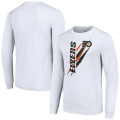 Philadelphia Flyers Starter Color Scratch Long-Sleeve T-Shirt - White - NHL 201074674
