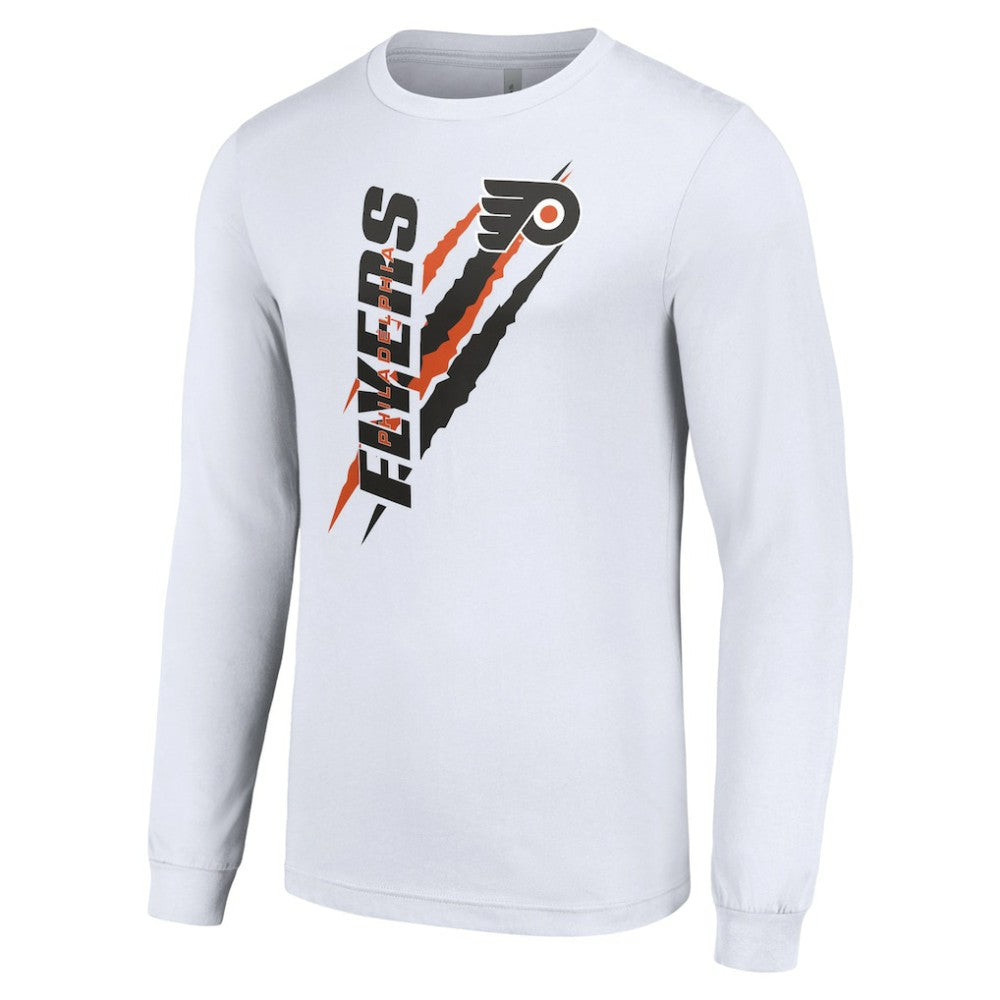 Philadelphia Flyers Starter Color Scratch Long-Sleeve T-Shirt - White - NHL 201074674