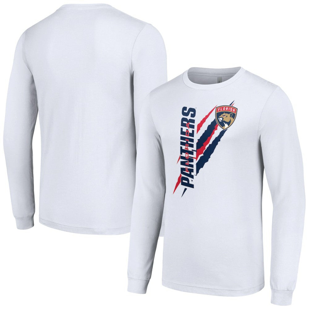 Florida Panthers Starter Color Scratch Long-Sleeve T-Shirt - White - NHL 201074685