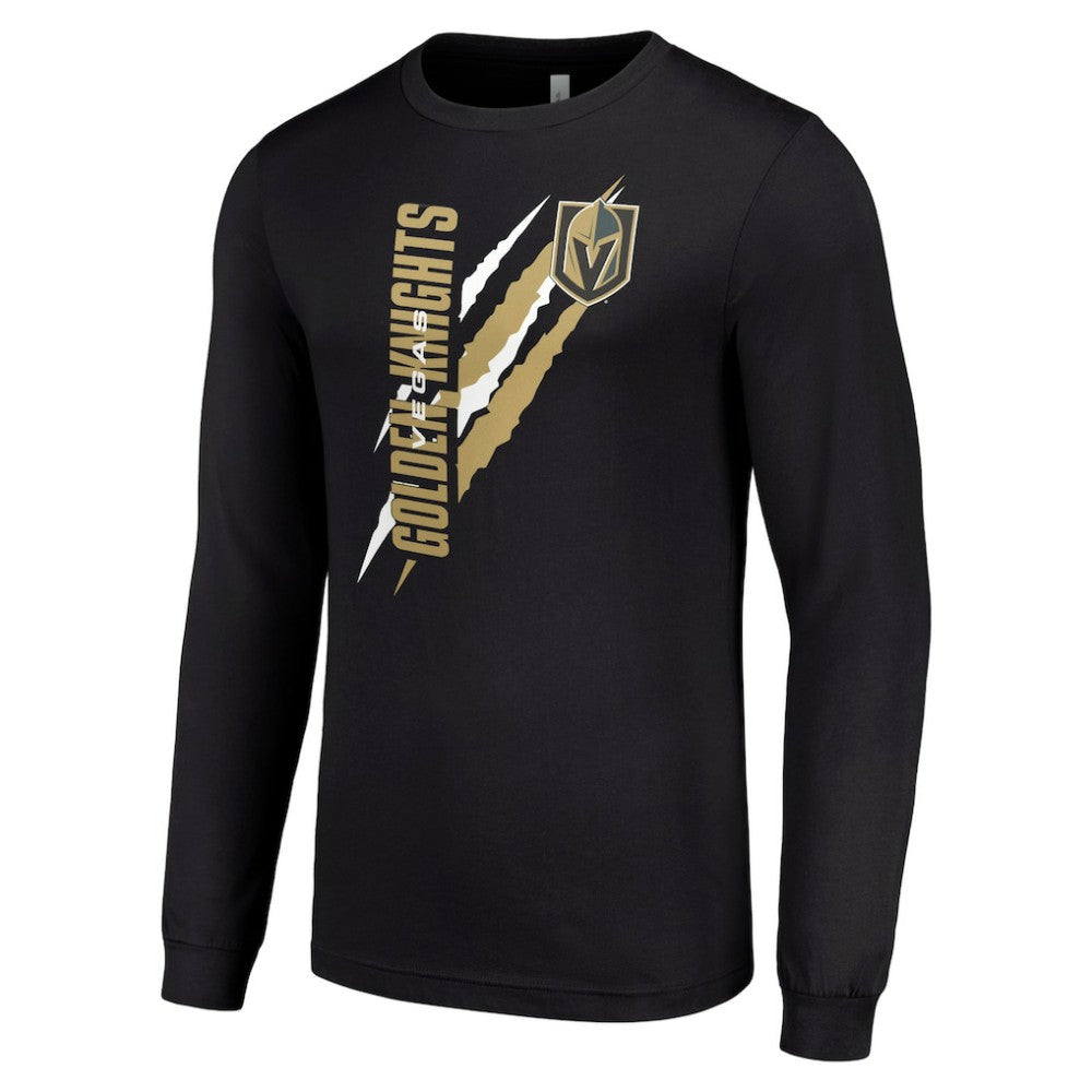 Vegas Golden Knights Starter Color Scratch Long-Sleeve T-Shirt - Black - NHL 201074690