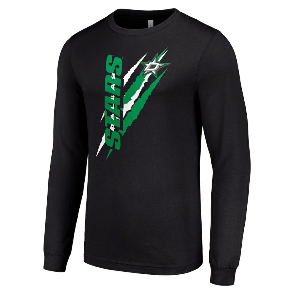 Dallas Stars Starter Color Scratch Long-Sleeve T-Shirt - Black - NHL 201074694