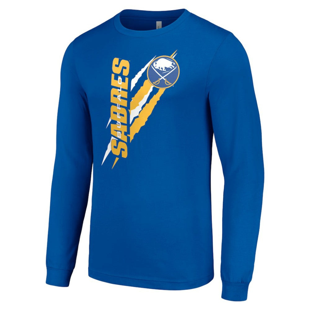 Buffalo Sabres Starter Color Scratch Long-Sleeve T-Shirt - Royal - NHL 201074698
