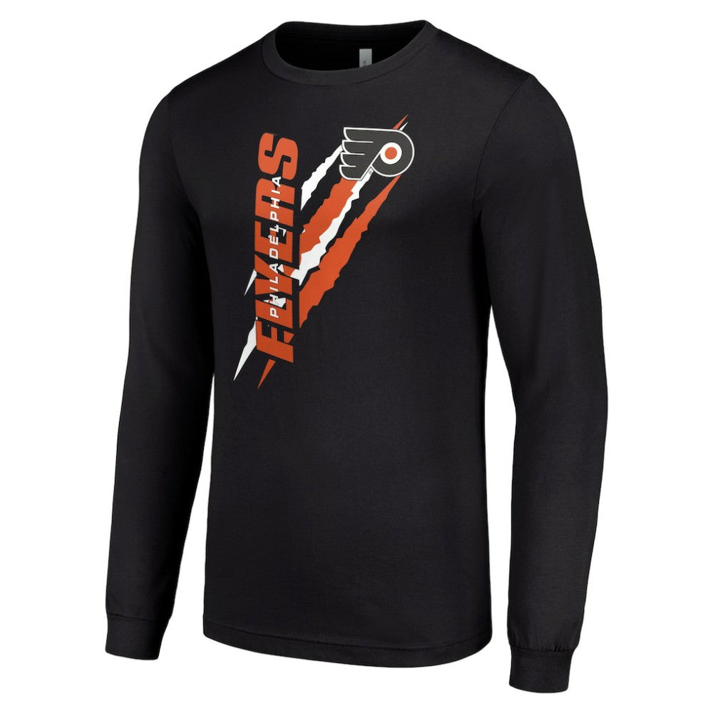 Philadelphia Flyers Starter Color Scratch Long-Sleeve T-Shirt - Black - NHL 201074699