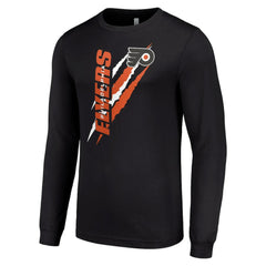 Philadelphia Flyers Starter Color Scratch Long-Sleeve T-Shirt - Black - NHL 201074699