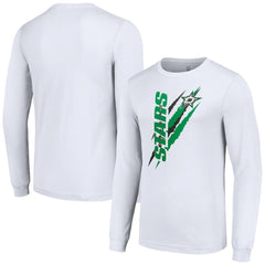 Dallas Stars Starter Color Scratch Long-Sleeve T-Shirt - White - NHL 201074705