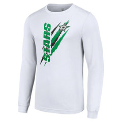 Dallas Stars Starter Color Scratch Long-Sleeve T-Shirt - White - NHL 201074705