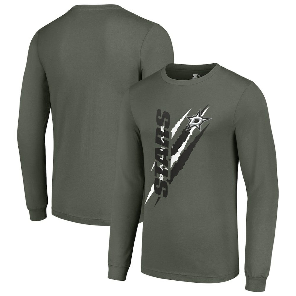 Dallas Stars Starter Color Scratch Long-Sleeve T-Shirt - Green - NHL 201074710