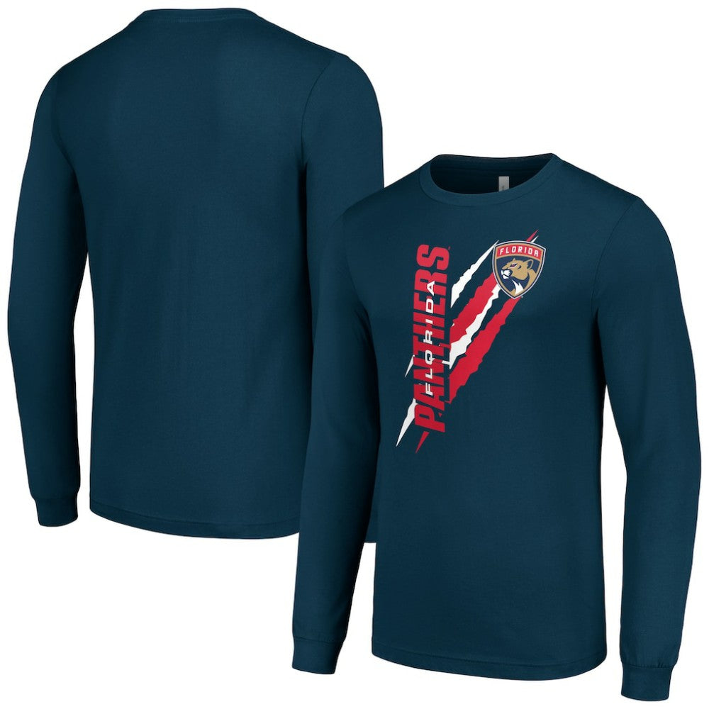 Florida Panthers Starter Color Scratch Long-Sleeve T-Shirt - Navy - NHL 201074712